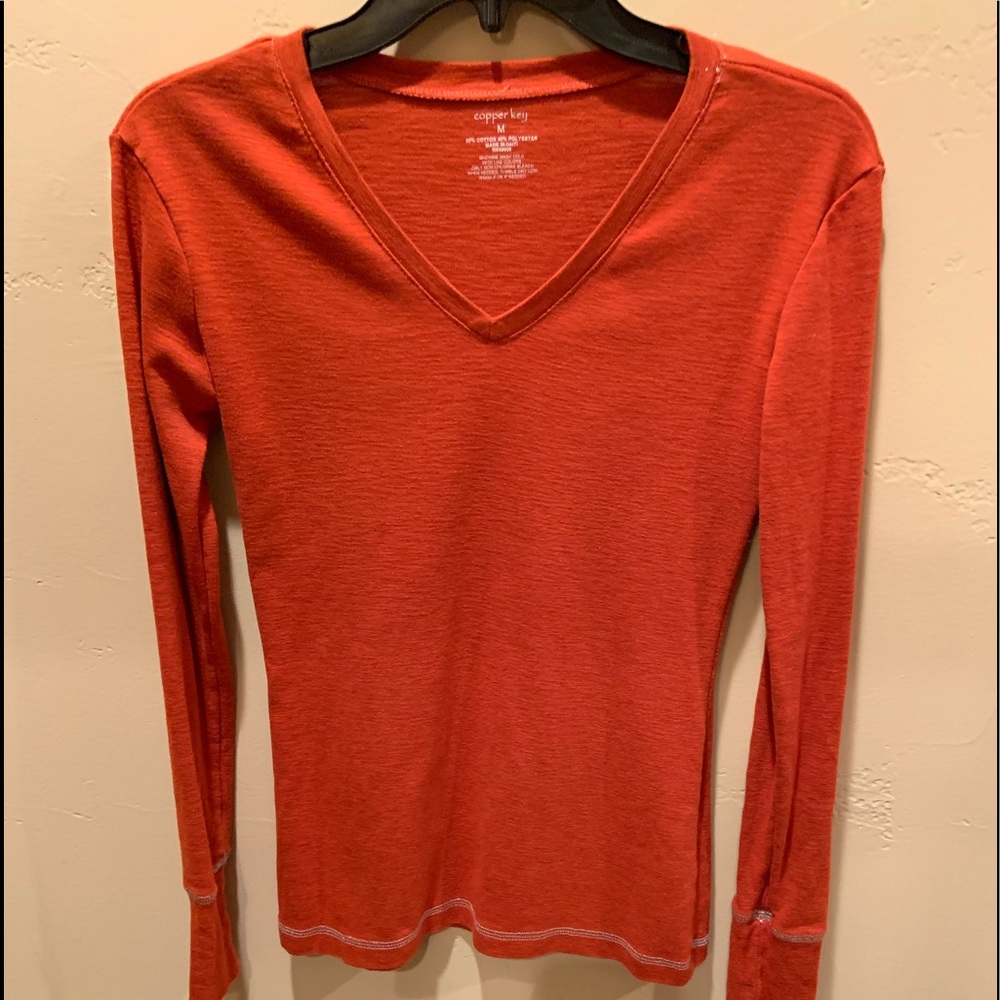 Copper Key | EUC! dark orange knit top | M